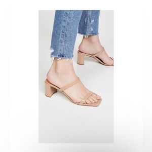 By FAR nude leather sandal